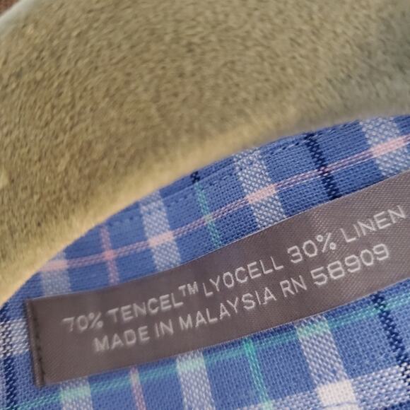 Daniel Cremieux Signature Collection Blue plaid shirt Size XXL NWT - Picture 9 of 9